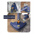 Esfregão Mop De Limpeza Triangular Giratório De 360°