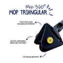 Esfregão Mop De Limpeza Triangular Giratório De 360°